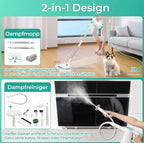 RedHut 16-in-1 Handheld Steam Cleaner - Green and white