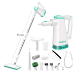RedHut 16-in-1 Handheld Steam Cleaner - Green and white