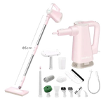 RedHut 16-in-1 Handheld Steam Cleaner - Pink and white